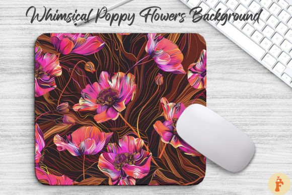 Download Whimsical Poppy Flowers Background - Flower Collection