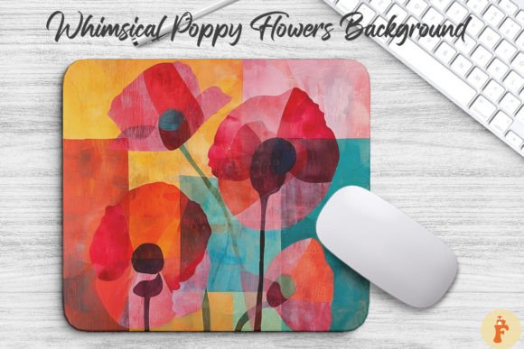 Download Whimsical Poppy Flowers Background - Flower Collection