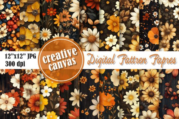 Download Warm Fall Flower Patterns - Flower Collection