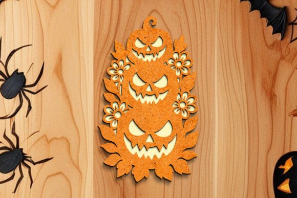 Download Stacked Flower Pumpkins Laser Cut SVG - Flower Collection