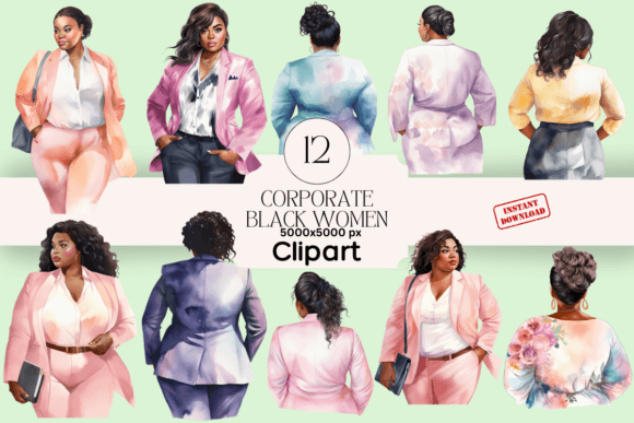 Download Corporate Black Women Clipart PNG - Corporate Collection
