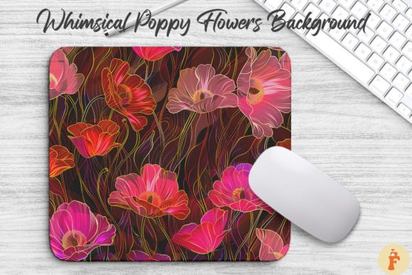 Download Whimsical Poppy Flowers Background - Flower Collection