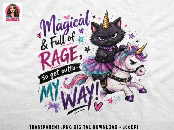 Download Magical Full of Rage Cat PNG | Goth - Magical Collection