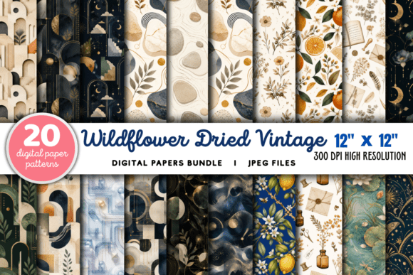 Download Wildflower Dried Vintage Flower Patterns - Flower Collection