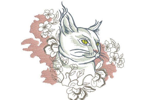 Download Cat with Flowers - Flower Collection