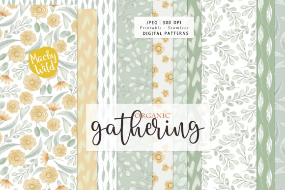 Download Organic Watercolor Flower Patterns - Flower Collection