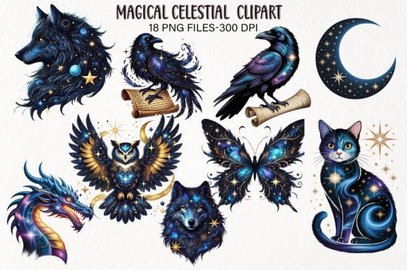 Download Magical Celestial PNG Clipart Bundle - Magical Collection