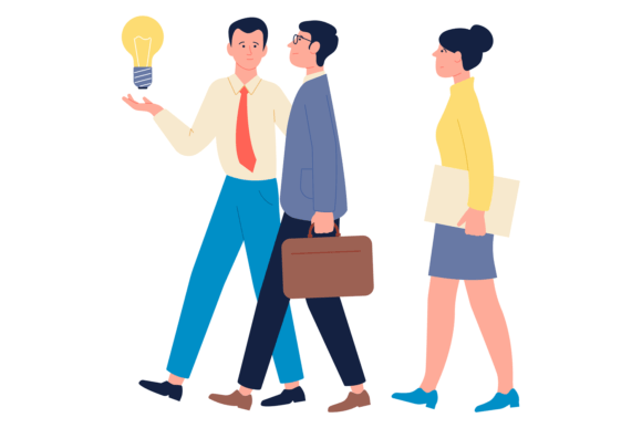 Download Corporate Worker Present Idea to Office - Premium Resources