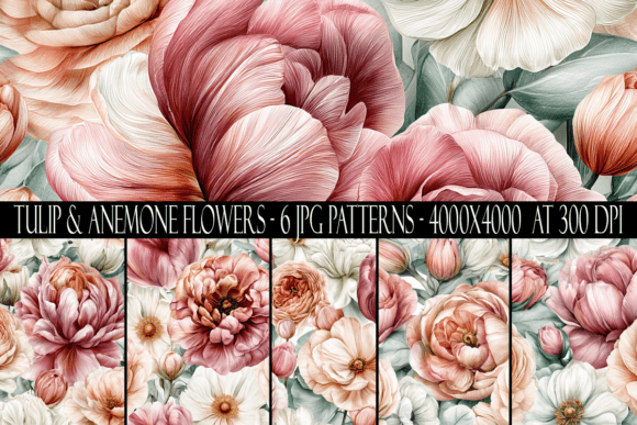 Download Tulip and Anemone Flower Patterns - Flower Collection