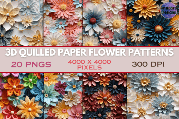 Download 3D Quilled Paper Flower Patterns - Flower Collection