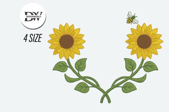Download Sunflower Wreath Embroidery Design - Flower Collection