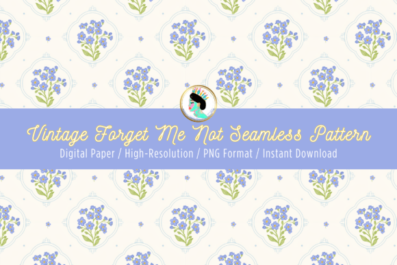 Download Forget Me Not Flower Seamless Pattern - Flower Collection