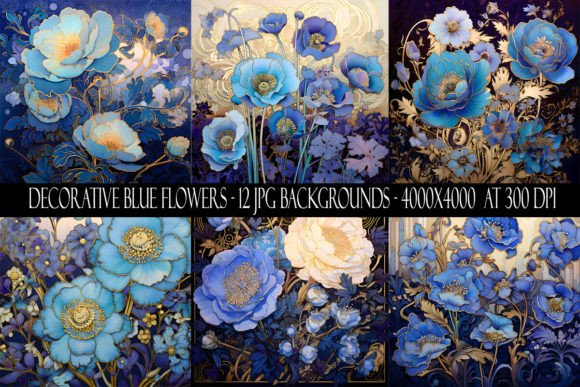 Download Decorative Blue Flower Backgrounds - Flower Collection