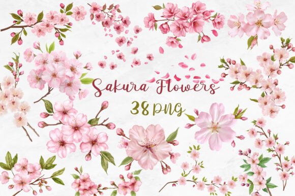 Download Watercolor Cherry Blossom Sakura Flowers - Flower Collection