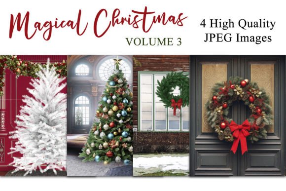 Download Magical Christmas V3 Digital Backgrounds - Magical Collection