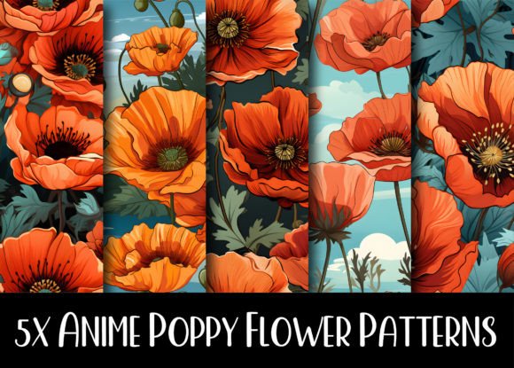 Download Anime Poppy Flower Patterns Collection - Flower Collection