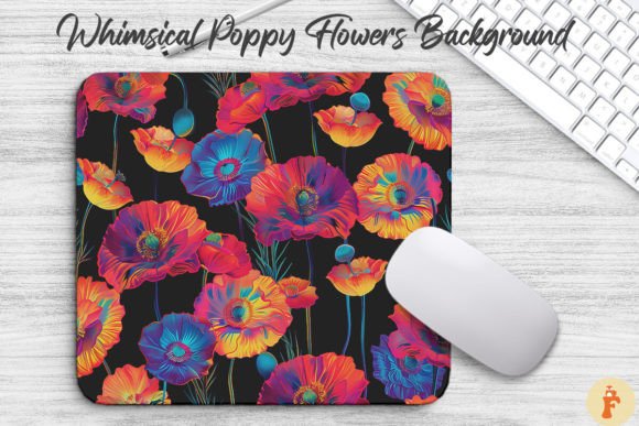 Download Whimsical Poppy Flowers Background - Flower Collection