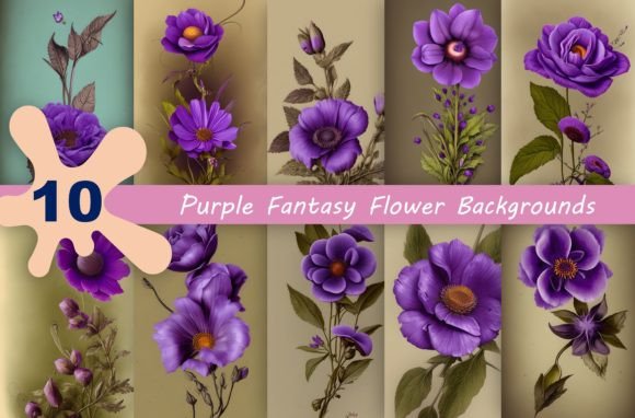 Download Purple Fantasy Flower Backgrounds - Flower Collection