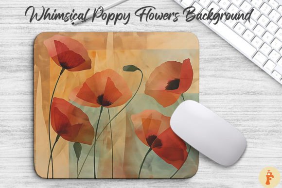 Download Whimsical Poppy Flowers Background - Flower Collection