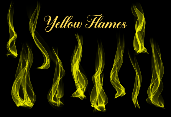 Download Bright Yellow Realistic Flames - Yellow Collection